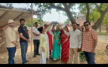 में अनुराग सेवा संस्थान का परिंडा अभियान जारी, बेजुबान पक्षियों के लिए लगाए गए जलपात्र