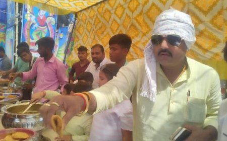 गोरखपुर: ड्रीम सिटी डिज़नी लैण्ड मेले में विशाल भंडारे का आयोजन, सैकड़ों लोगों ने ग्रहण किया प्रसाद