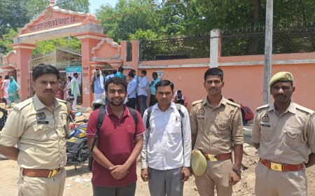पीआरवी 9231 के पुलिस कर्मियों द्वारा परीक्षार्थियों को समय से पहुंचाया गया परीक्षा केन्द्र