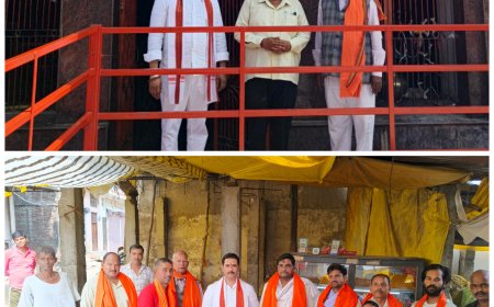 युवा भाजपा नेता राहुल अवस्थी ने बडे बाबा की ड्योढ़ी पर माथा टेक विश्व मानव कल्याण की कामना किया