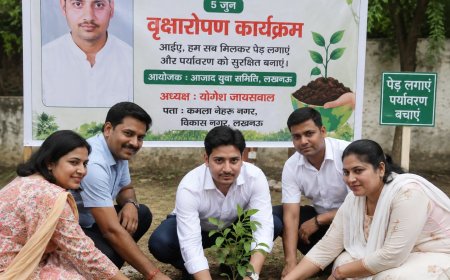 विश्व पर्यावरण दिवस पर आजाद युवा समिति ने किया पौधरोपण