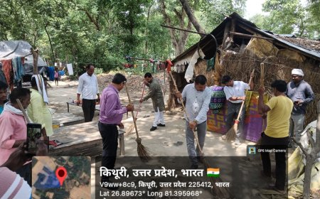 गांवों में चला स्वच्छता अभियान अधिकारियों, जनप्रतिनिधियों ने गांवों में साफ सफाई और वृक्ष रोपित किया