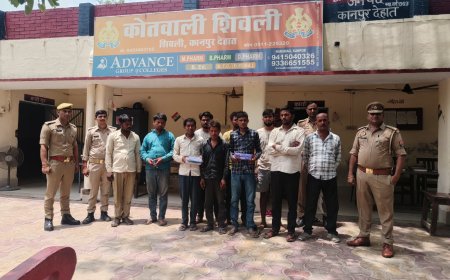 मोबाइल की रोशनी में चल रहा था जुए का फड़, शिवली पुलिस ने 10 जुआरियों को दबोचा