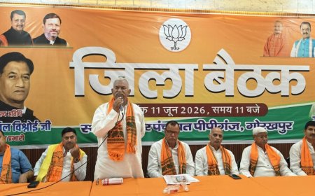 भाजपा गोरखपुर की मासिक बैठक सम्पन्न, 13-15 जून को सभी ब्लॉकों में जन कल्याण शिविर