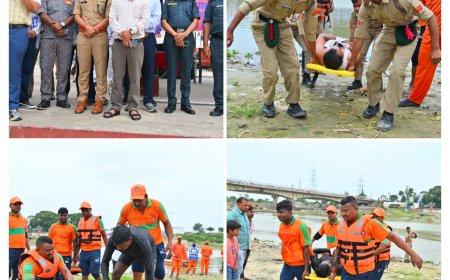 गोरखपुर की सभी तहसीलों में आपदा प्रबंधन मॉक ड्रिल, बाढ़ और अग्निकांड से निपटने का अभ्यास