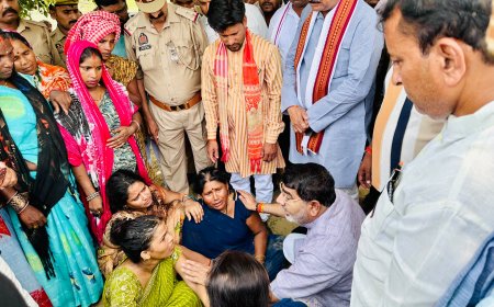 संतकबीरनगर हत्या कांड: पीड़ित परिवार से मिले भाजपा क्षेत्रीय अध्यक्ष सहजानंद राय