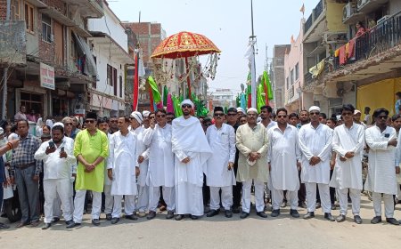 गोरखपुर में पांचवीं मोहर्रम का शाही जुलूस निकला, सैय्यद अयान अली शाह का हुआ भव्य स्वागत