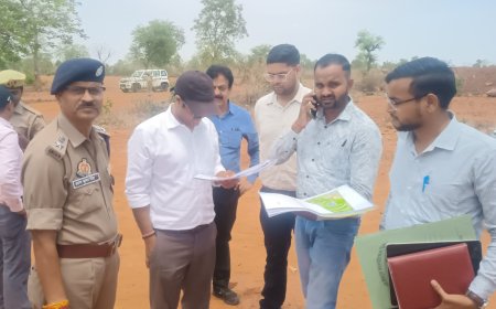 जनपद चित्रकूट में निर्माणाधीन इको टूरिज्म आधारित थीम पार्क का जिलाधिकारी द्वारा स्थलीय निरीक्षण