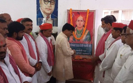 गोरखपुर में समाजवादी पार्टी ने मनाई वीरांगना ऊदा देवी पासी की जयंती, स्वतंत्रता संग्राम में योगदान को किया याद