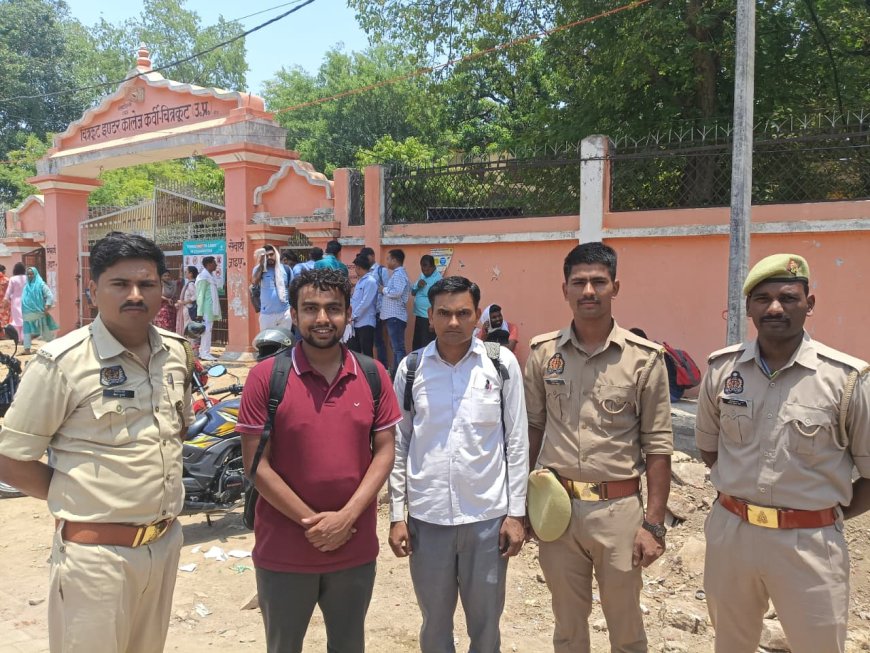 पीआरवी 9231 के पुलिस कर्मियों द्वारा परीक्षार्थियों को समय से पहुंचाया गया परीक्षा केन्द्र