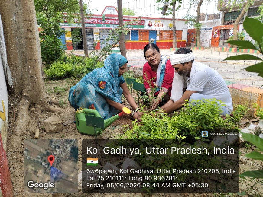 विश्व पर्यावरण दिवस पर परिषदीय विद्यालयों में चला ‘एक पेड़ मां के नाम’ अभियान