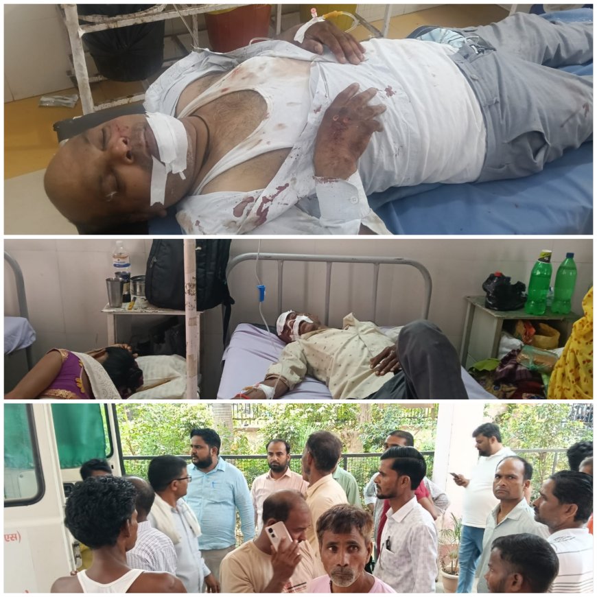 बाइक से बाइक की टक्कर में तीन लोग घायल लेखपाल राकेश चन्द्र सैनी जिला अस्पताल और वंहा से लोहिया अस्पताल रेफर