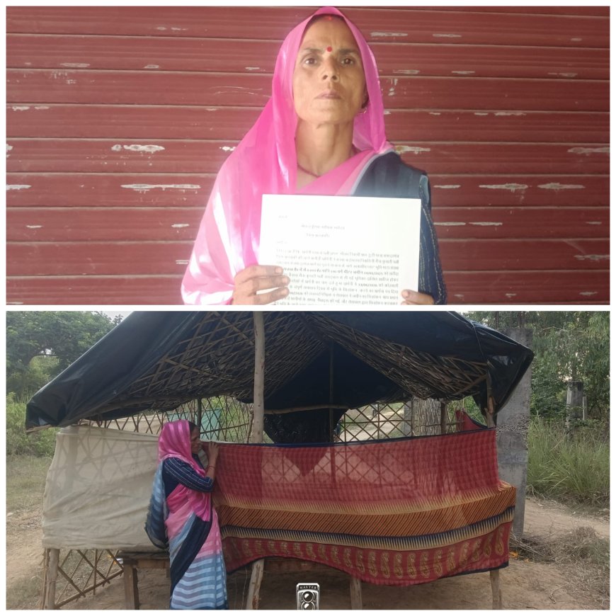 सिरौलीगौसपुर क्षेत्र की दलित समाजसेवी मखाना का बंगला तखत पिलर आदि गृहस्थी का सामान बीती रात लाद ले गये दबंग