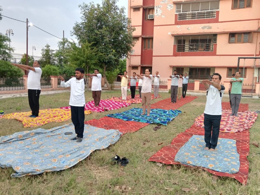अन्तर्राष्ट्रीय योग दिवस" के अवसर पर "योगा एक धरती एक स्वास्थ"  के विचार के साथ मनाया गया।