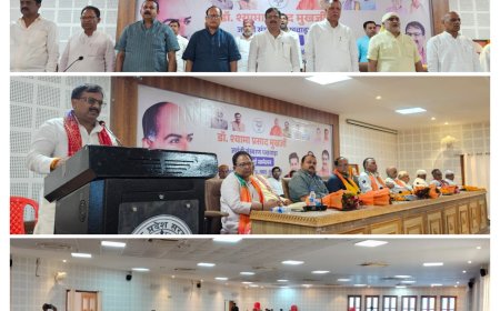 गोरखपुर में भाजपा कार्यकर्ता सम्मेलन, डॉ. धर्मेन्द्र सिंह बोले- डॉ. श्यामा प्रसाद मुखर्जी के सपनों को साकार कर रही मोदी सरकार