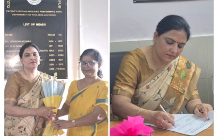 प्रो. अनुभूति दुबे ने संभाला ललित कला एवं संगीत विभागाध्यक्ष का कार्यभार, प्रो. उषा सिंह को भावभीनी विदाई