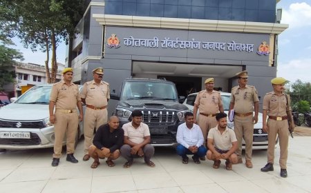 गैंगस्टर एक्ट में वांछित अवैध खनन पासर गिरोह के 04 सक्रिय सदस्य गिरफ्तार, 03 चार पहिया वाहन सीज
