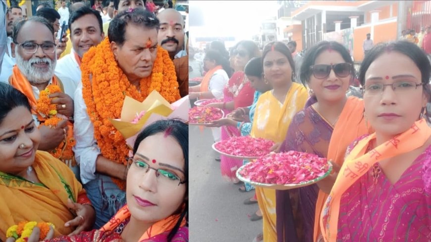 भाजपा के नवनियुक्त क्षेत्रीय अध्यक्ष विनोद राय का गोरखपुर में भव्य स्वागत, महिला मोर्चा ने किया अभिनंदन